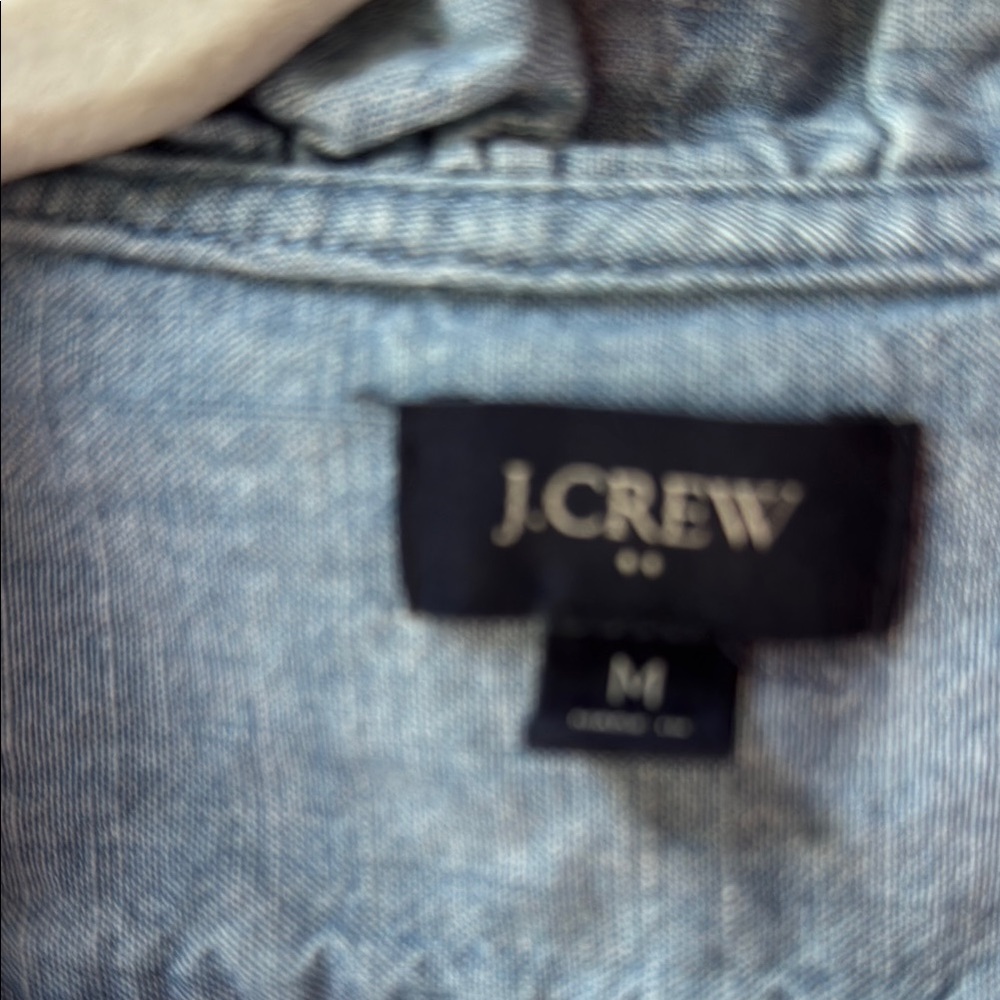 J Crew Denim Ruffle Sleeveless Top - Picture 2 of 5